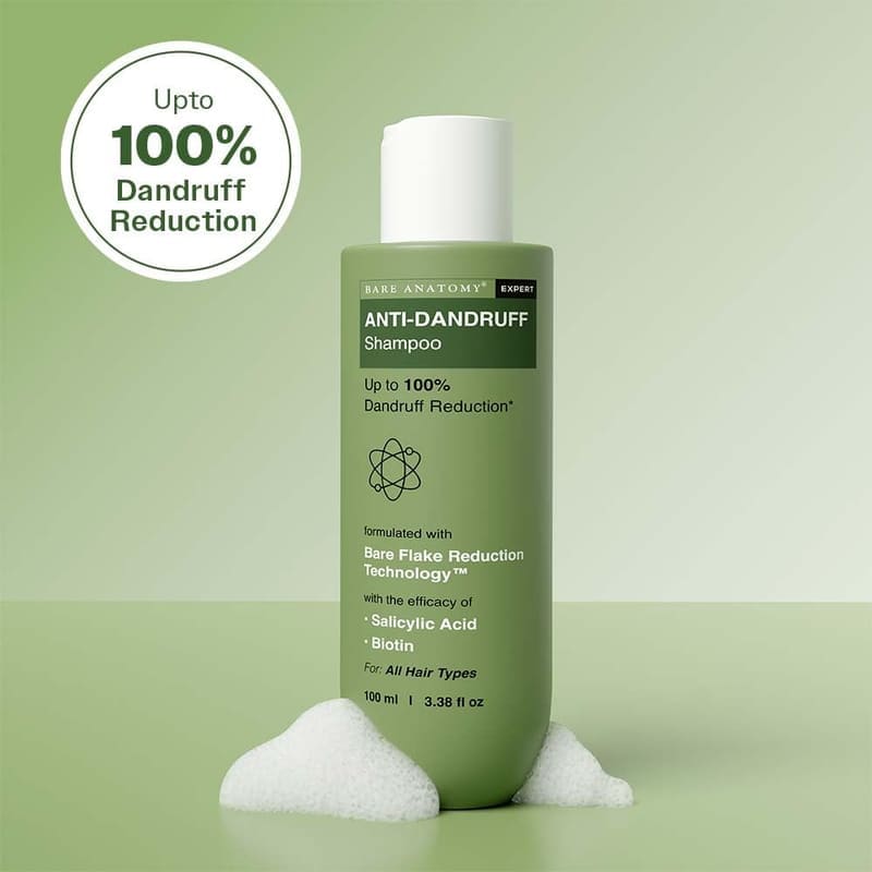 Bare Anatomy Anti-Dandruff Shampoo packaging and details