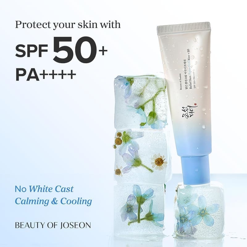 Beauty of Joseon Relief Sun Aqua-fresh Rice + B5, SPF 50+ PA++++ Sun Cream, Moisturizin... application on skin
