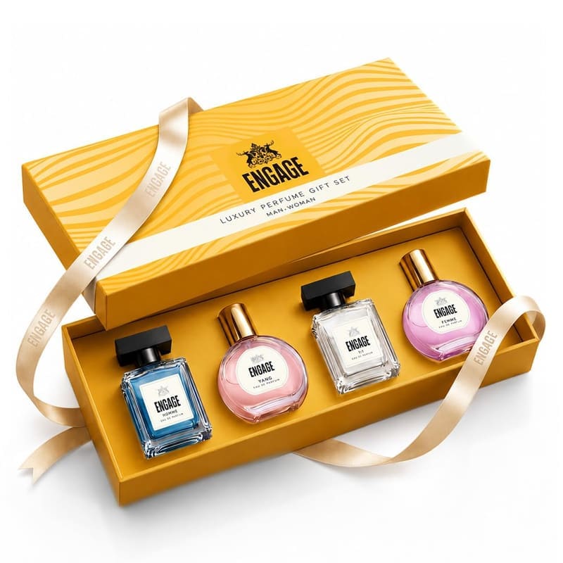 Engage Luxury Eau de Parfum Gift Set for Men & Women, 4 x 20ml