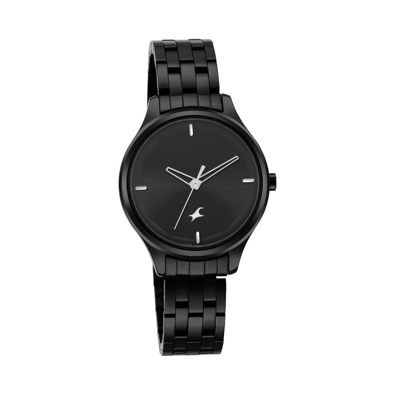 Fastrack Stunners NS6248NM01 All-Black Stainless Steel Women's Watch