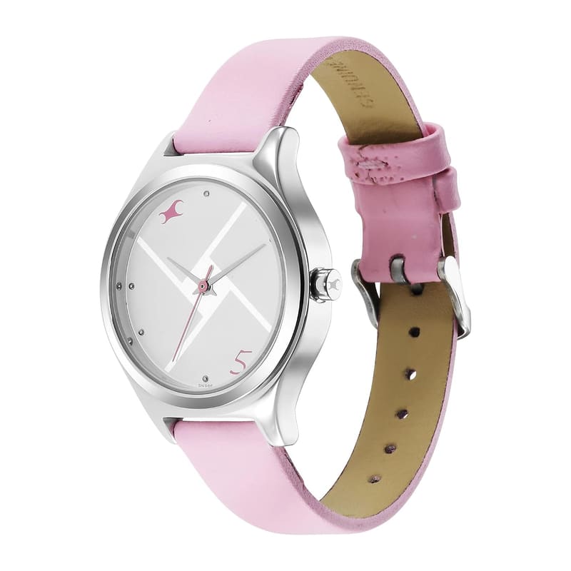 Fastrack Stunners NS6152SL08 additional gallery photo of the silver and pink watch
