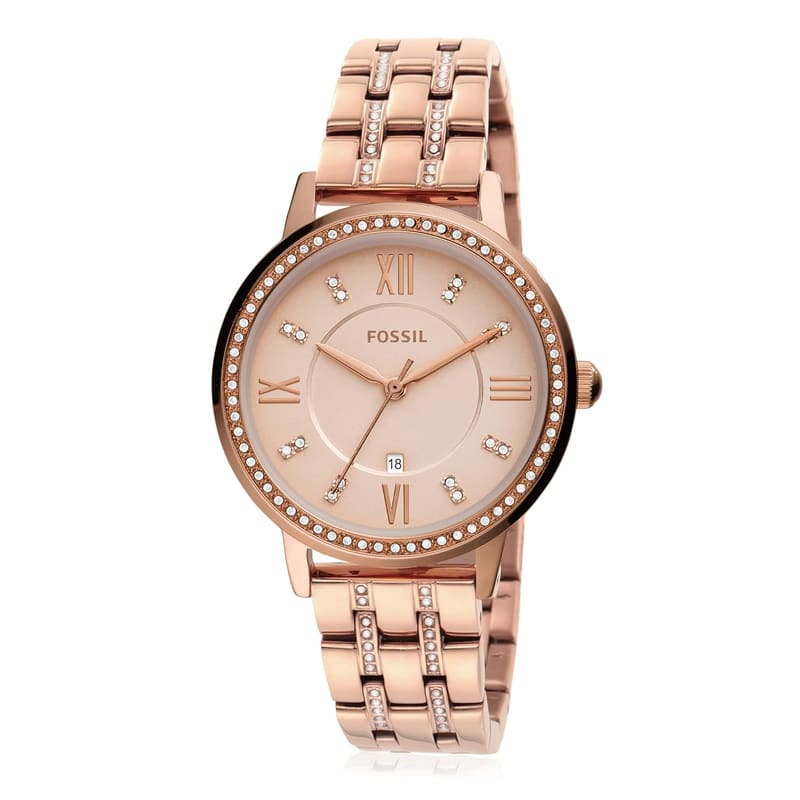 Fossil Gwen ES4879 alternate product photo showing the 34mm case and bracelet links