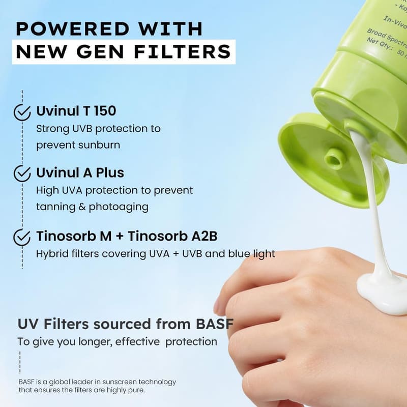 Hyphen All I Need Sunscreen SPF 50 PA++++ application on skin