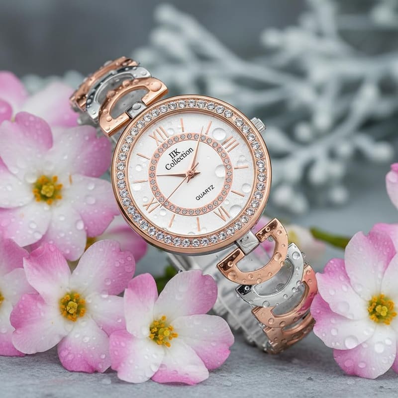 IIK Collection IIK-3095W additional gallery photo of the studded dial watch