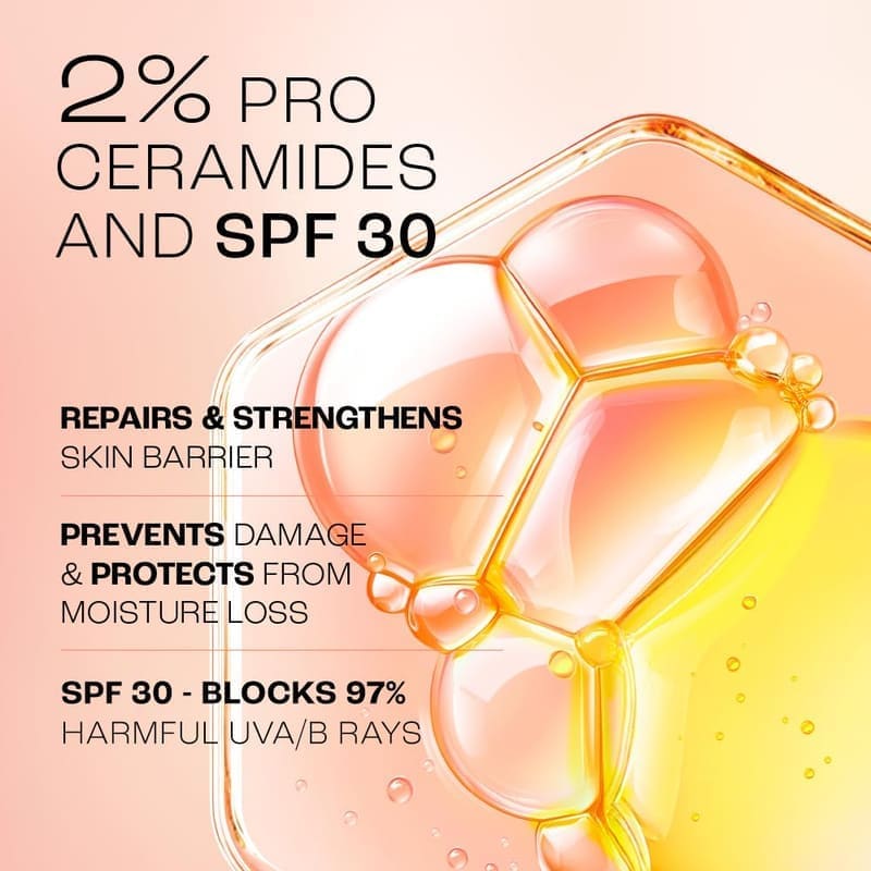 Lakmé Peach Milk Moisturiser SPF 30 with 2% Pro-Ceramide texture and packaging