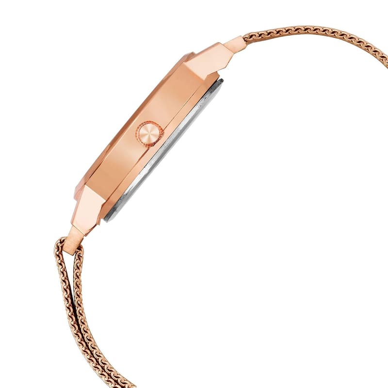 Louis Devin RG162 side profile showing the slim rose gold case and crown