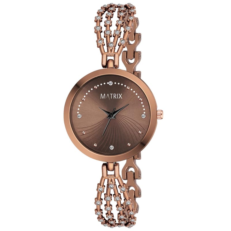 Matrix Daisy WN-106 Stone Studded Bracelet Watch for Women