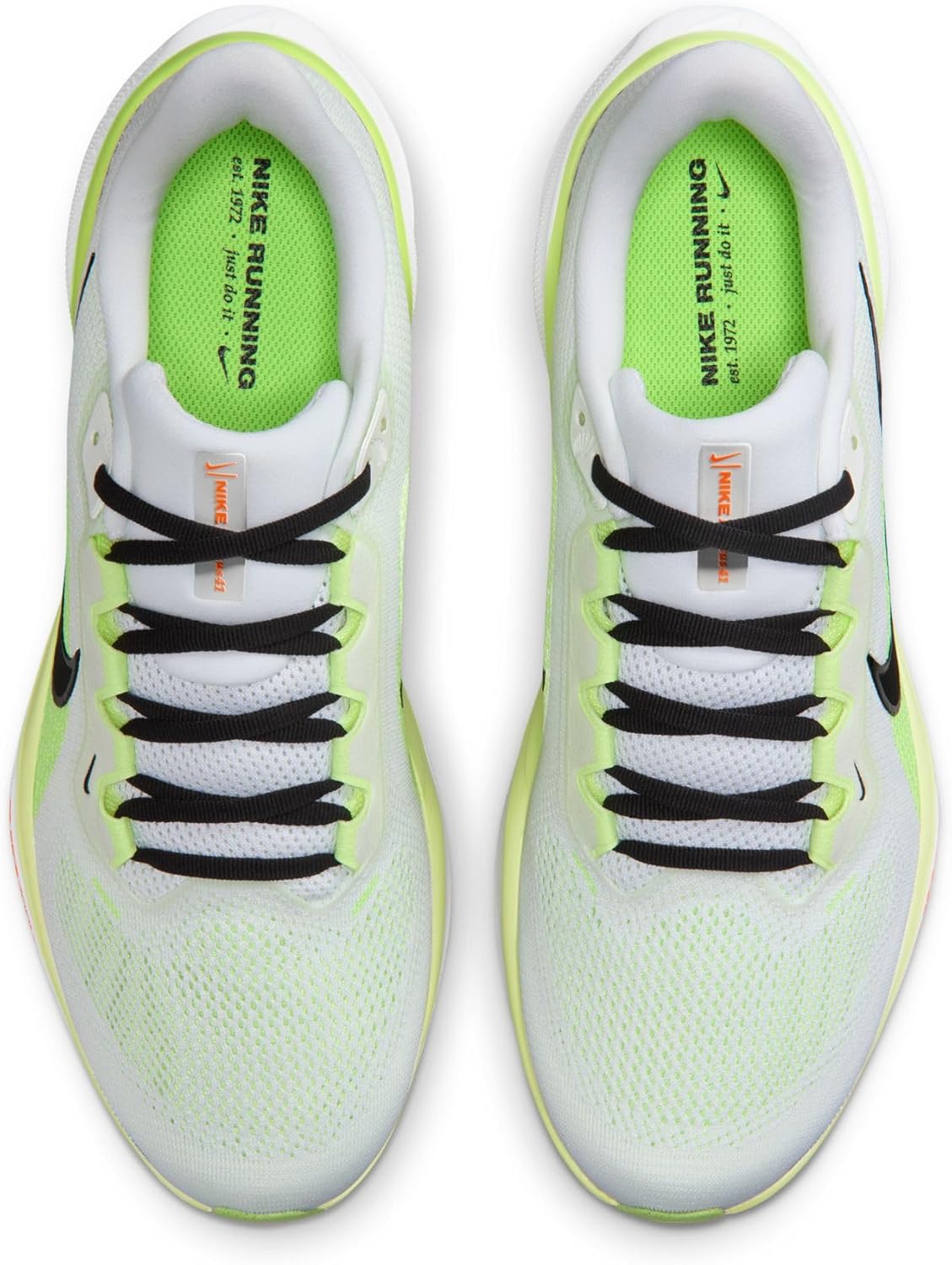 Nike Pegasus 41 close-up showing engineered mesh upper, midfoot Swoosh and ReactX midsole detail