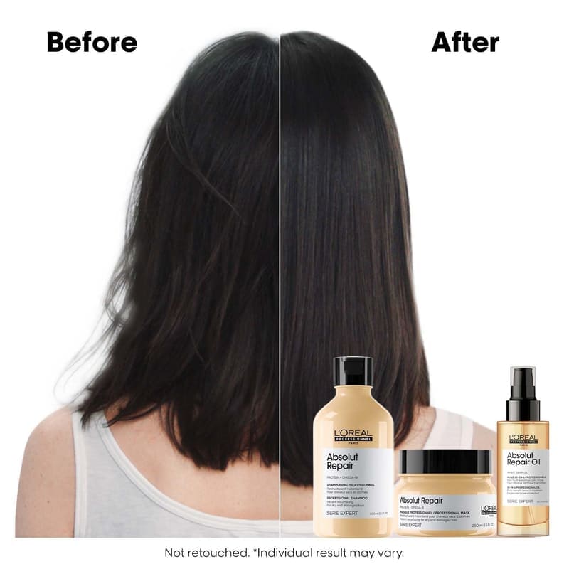 L'Oréal Professionnel Absolut Repair Shampoo for Dry & Damaged Hair in use
