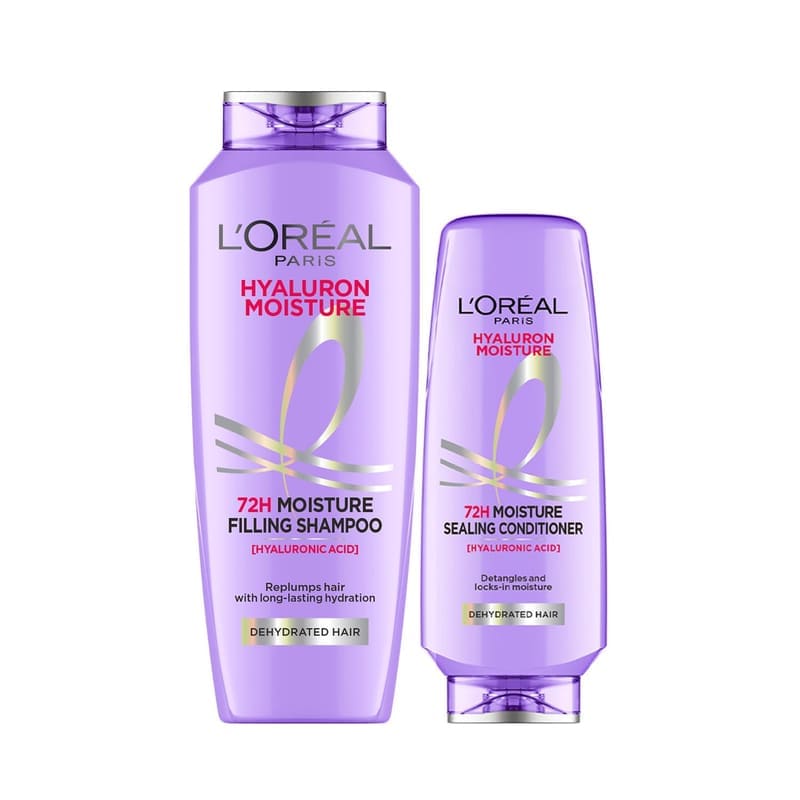 L'Oreal Paris Hyaluron Moisture 72H Filling Shampoo With Hyaluronic Acid for Dry & Dehydra