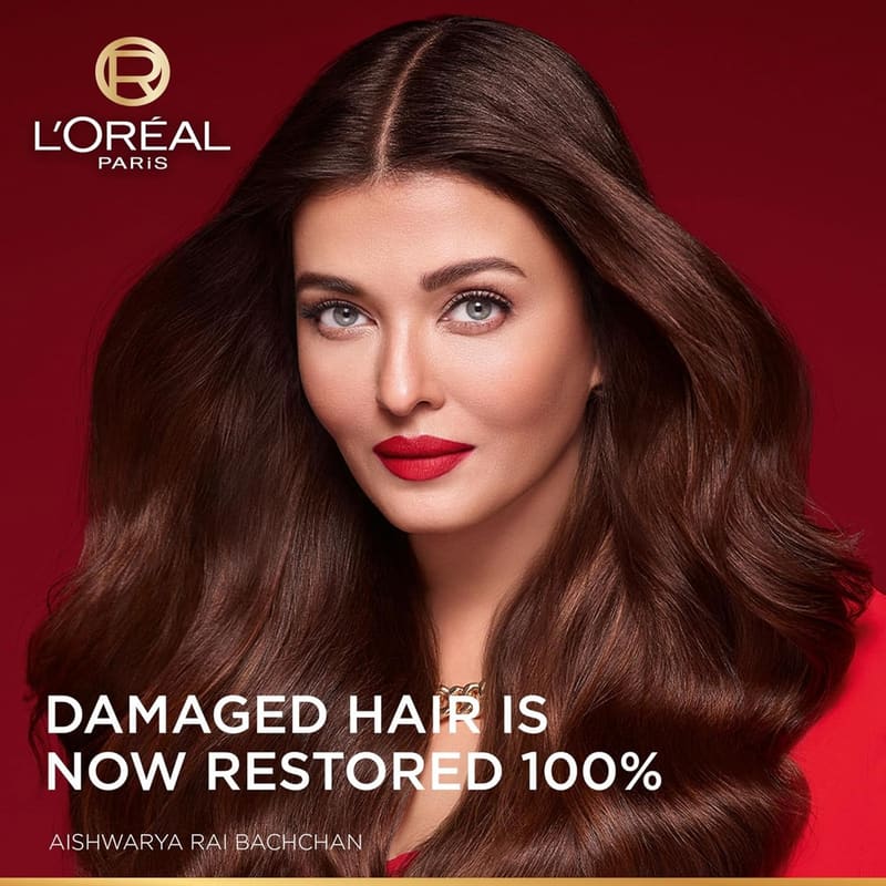 L'Oreal Paris Total Repair 5 Conditioner For Damaged and Weak Hair Powered by Keratin XS T in use