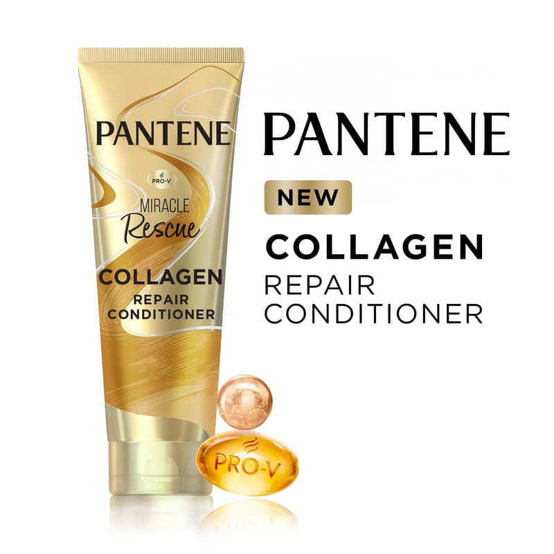 Pantene Miracle Rescue Collagen Conditioner packaging and details