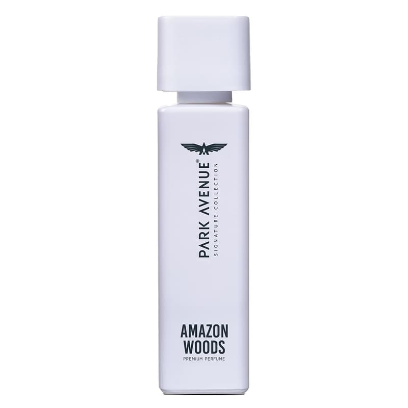 Park Avenue Voyage Amazon Woods white perfume bottle, front view