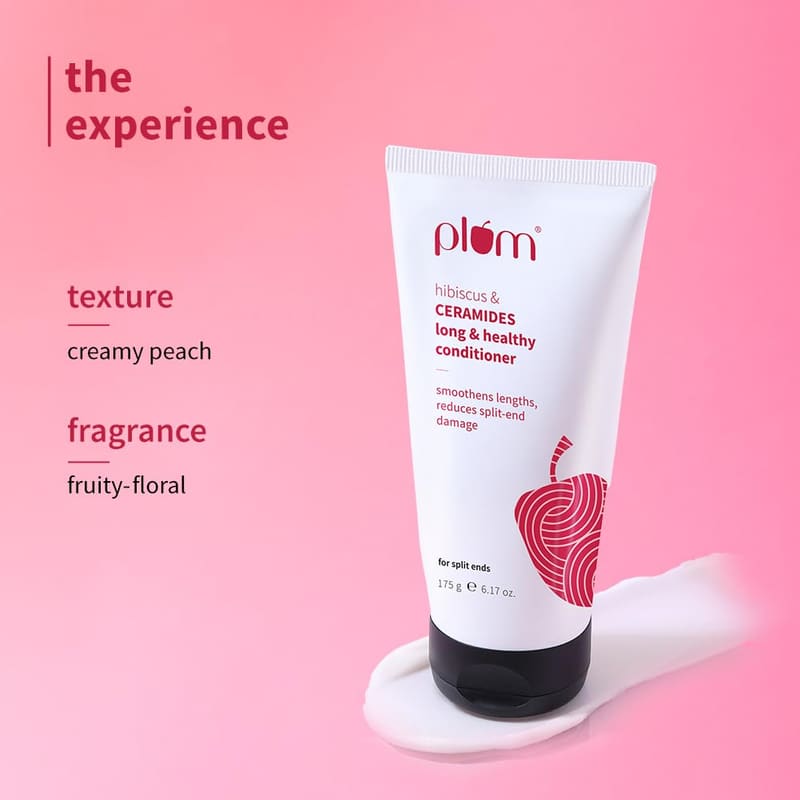 Plum Hibiscus & Ceramides Conditioner packaging and details