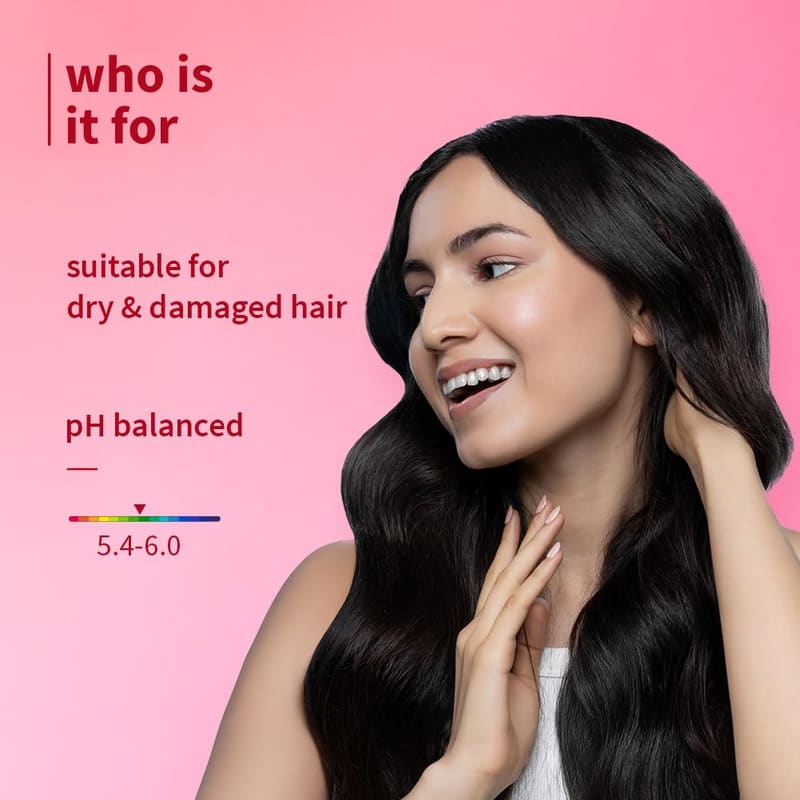 Plum Hibiscus & Ceramides Conditioner in use