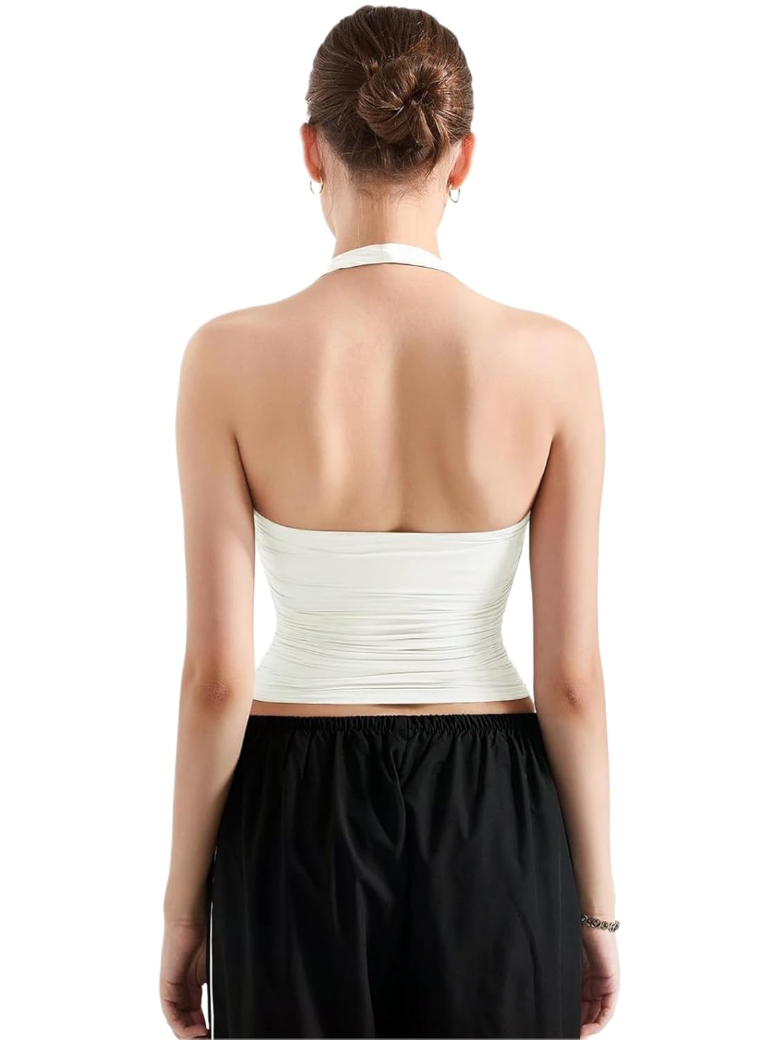 SIGHTBOMB SOFTLINE halter top styled as an under-kurta layering camisole — fit and coverage view
