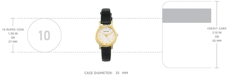Sonata NS8976YL02W additional gallery photo of the leather strap watch