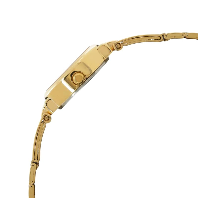Titan Karishma Revive NM2594YM01 side profile showing the crown and slim gold-tone case