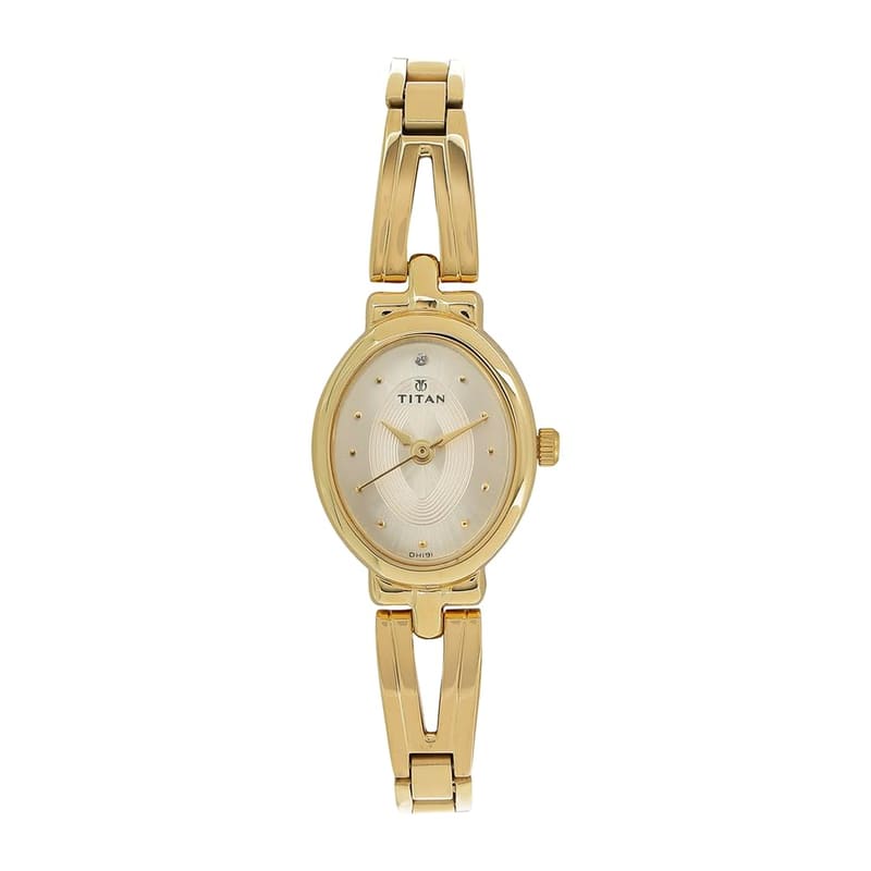 Titan Karishma Revive NM2594YM01 Oval Champagne Dial Women's Watch