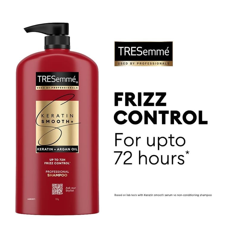 TRESemmé Keratin Smooth+ Shampoo 1000ml packaging and details